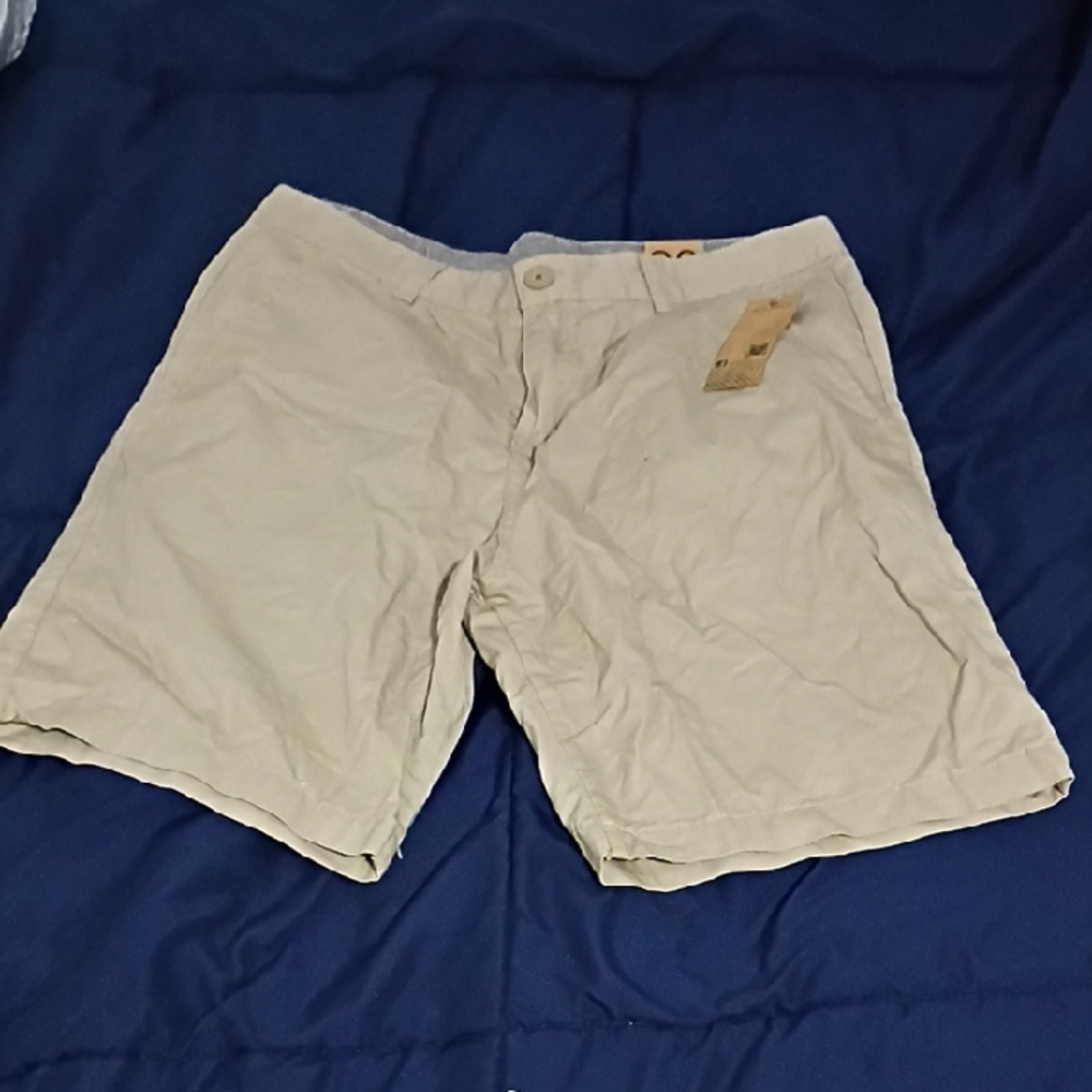 Burnside Men's Light Tan Flat Front Shorts